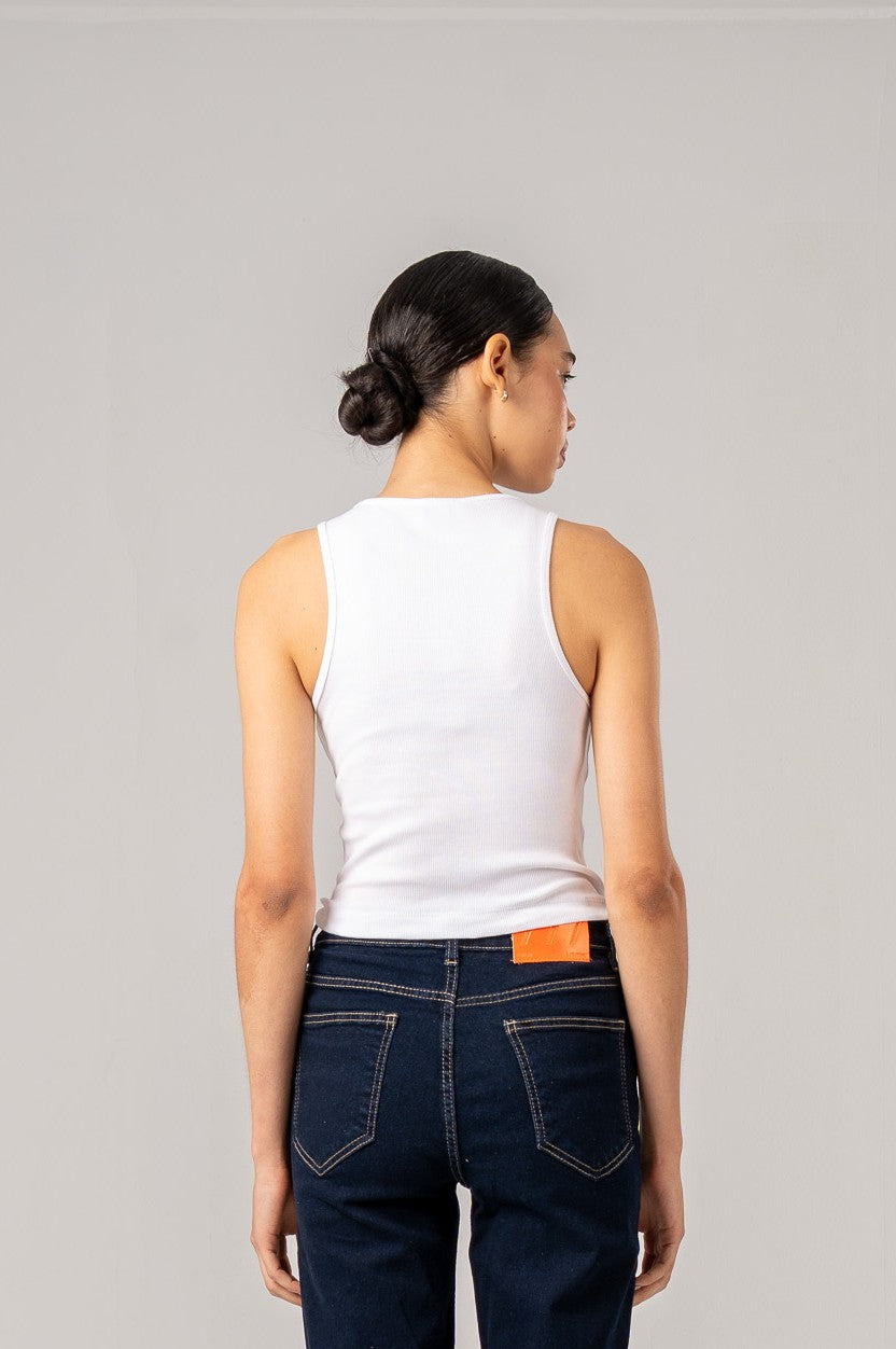 White Basic Tank Top